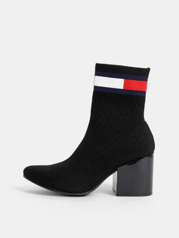 Tommy Hilfiger Flag Sock Kotníková obuv Černá