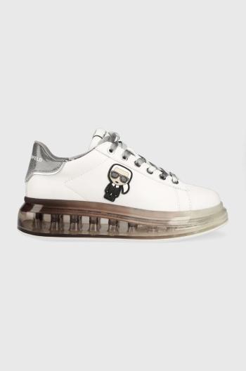 Kožené sneakers boty Karl Lagerfeld KL62631D KAPRI KUSHION bílá barva