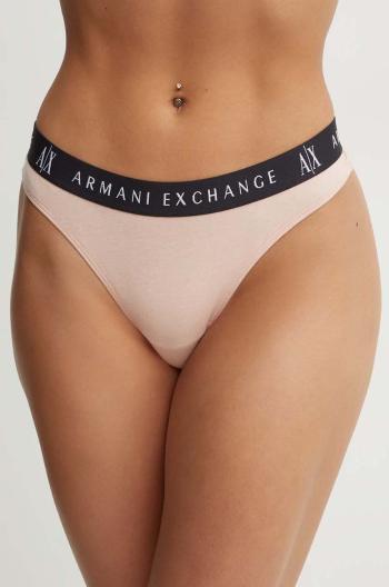 Kalhotky brazilky Armani Exchange béžová barva, 947028 CC502