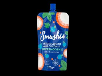 Salvest Smushie BIO Ovocné smoothie s černým rybízem, kokosovým mlékem a chia semínky 170 g