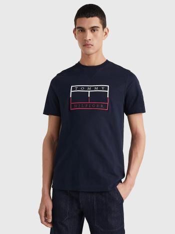 Tommy Hilfiger pánské tmavě modré triko Outline - M (DW5)