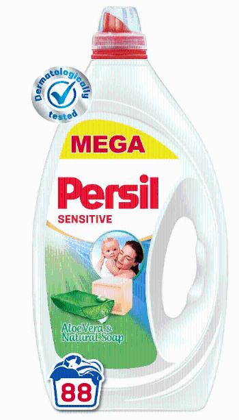 Persil prací gel Sensitive pro citlivou pokožku 88 praní, 3960 ml