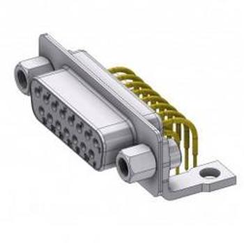 D-SUB zásuvka Deltron Connectors 90 °, pólů 15, pájené, piny, 1 ks