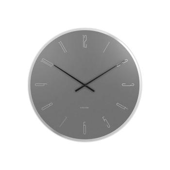 Nástěnné hodiny Mirror Numbers – šedé