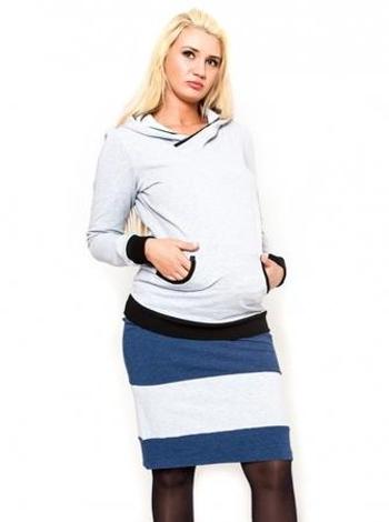 Těhotenská sukně Be MaaMaa - LORA jeans/sv. šedé XS (32-34)
