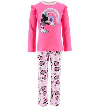 Dívčí pyžamo z BIO bavlny DISNEY MINNIE RAINBOW tmavě růžové Velikost: 128