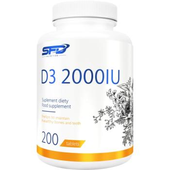 SFD Nutrition D3 2000 IU tablety pro podporu imunitního systému a normální stav zubů 200 tbl