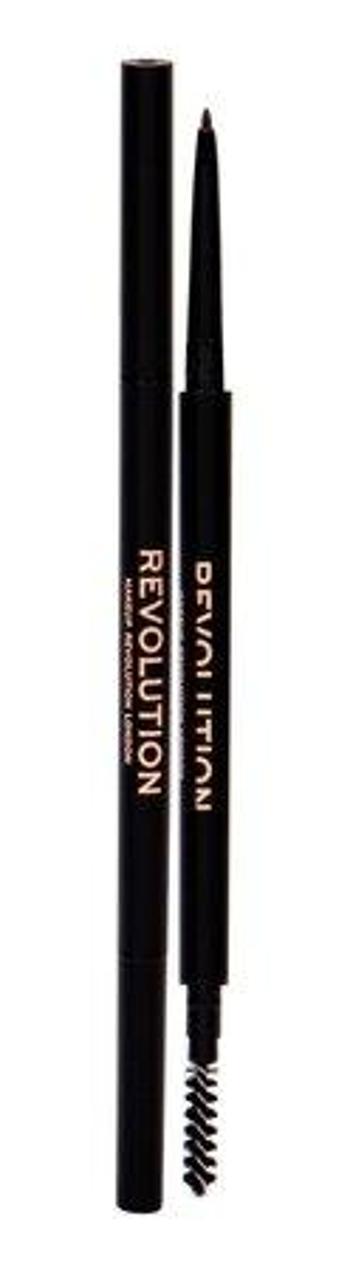 Revolution Precizní tužka na obočí s kartáčkem (Precise Brow Pencil) 0,05 g Dark Brown, 0,05ml