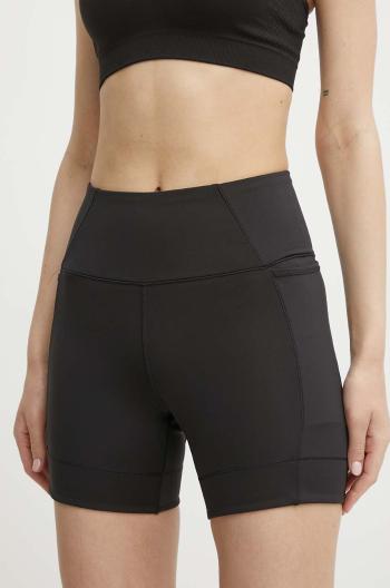 Šortky na jógu Puma Studio černá barva, high waist, 524863