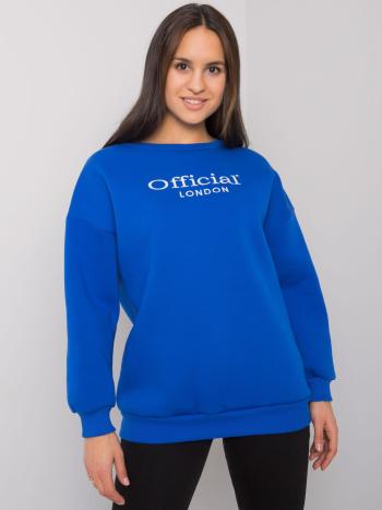 KOBALTOVÁ MIKINA CHERBOURG S NÁPISEM OFFICIAL EM-BL-702.46-COBALT BLUE Velikost: L/XL