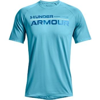 Under Armour TECH 2.0 WORDMARK SS Pánské triko s krátkým rukávem, modrá, velikost L
