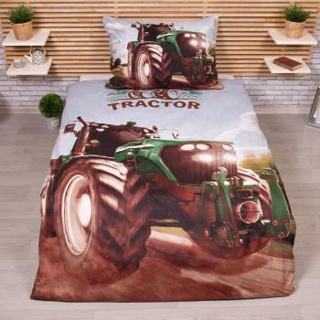 TP 3D povlečení 140x200 + 70x90 - Traktor green