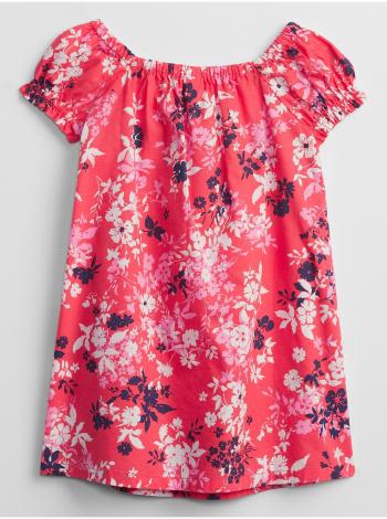 Růžové holčičí dětské šaty smocked floral swing dress