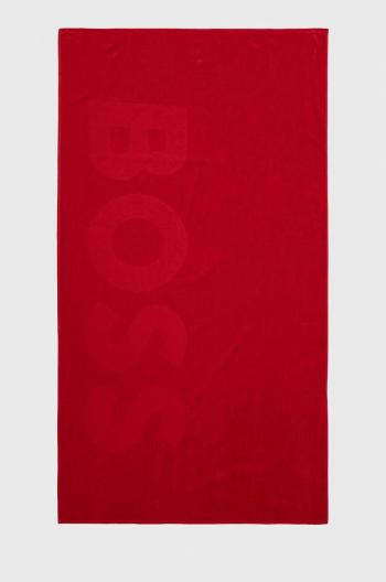 Bavlněný ručník BOSS červená barva