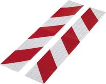 Warning stripe TOOLCRAFT RTS60/400-RD 1564046, (d x š) 40 cm x 60 mm, červená, stříbrná, 1 sada