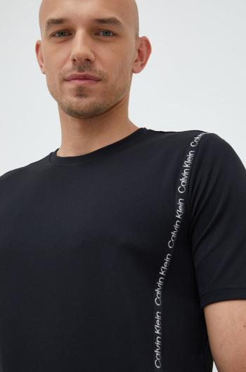 Tréninkové tričko Calvin Klein Performance Active Icon černá barva, s potiskem