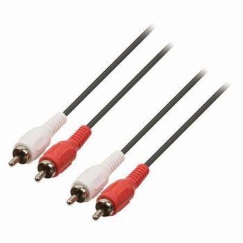 Nedis CAGP24200BK50 - Stereofonní Audio Kabel | 2x RCA Zástrčka - 2x RCA Zástrčka | 5 m | Černá barva