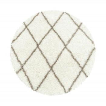 Ayyildiz koberce Kusový koberec Alvor Shaggy 3401 cream kruh - 200x200 (průměr) kruh cm Bílá