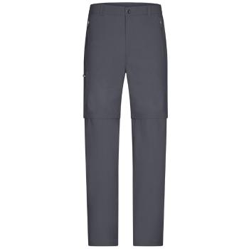 James & Nicholson Pánské outdoorové kalhoty 2v1 JN583 - Tmavě šedá | XXL