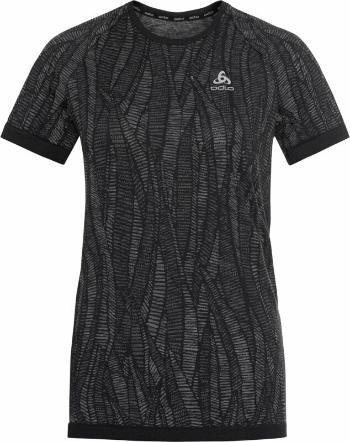 Odlo The Blackcomb Light Base Layer Women's Black/Space Dye L Běžecké tričko s krátkým rukávem