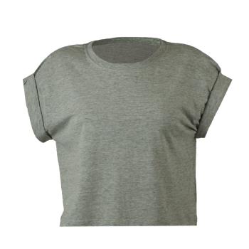Mantis Dámské crop top tričko - Šedý melír | XL