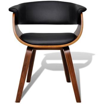 Jídelní židle 4 ks ohýbané dřevo a umělá kůže (270547)