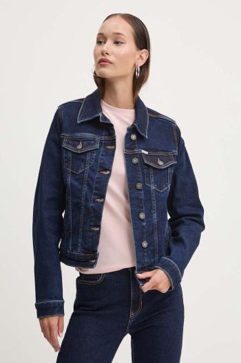 Džínová bunda Guess Jeans dámská, tmavomodrá barva, přechodná, W4YN55 D5CB1