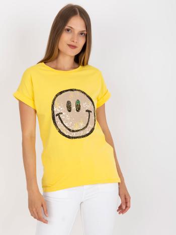 ŽLUTÉ TRIČKO SE SMAJLÍKEM RV-TS-0282.82-YELLOW Velikost: ONE SIZE