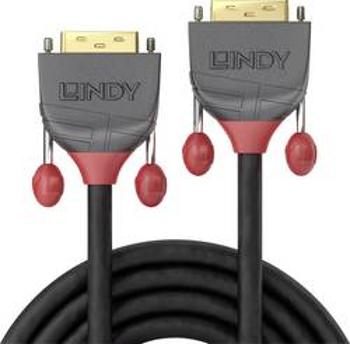 DVI kabel LINDY [1x DVI zástrčka 18+1pólová - 1x DVI zástrčka 18+1pólová] černá 25.00 m