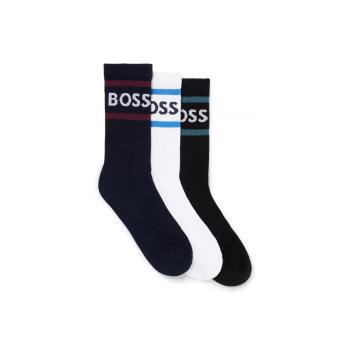 Three Pair Pack Of Short Socks With Stripes And Logo – 39-42