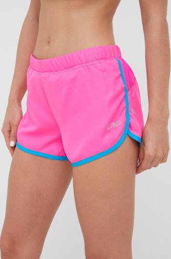 Běžecké šortky CMP růžová barva, s aplikací, medium waist