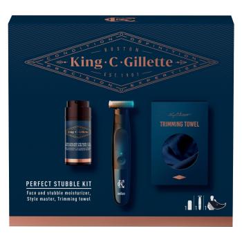 Gillette Dárková sada King C. Gillette Style master + hydratační krém King C. Gillette face & stubble moisturizer + ručník