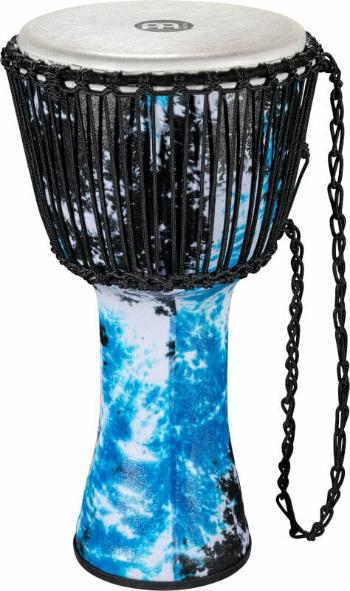 Meinl PADJ8-L-F 12" Rope Tuned Travel Series Djembe Galactic Blue Tie Dye 12" Djembe