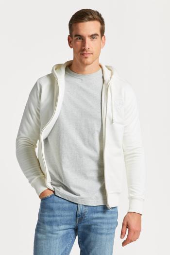 MIKINA GANT TONAL ARCHIVE SHIELD ZIP HOODIE bílá XS