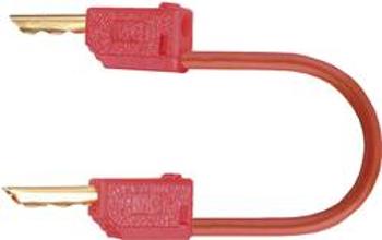 Měřicí kabel banánek 2 mm ⇔ banánek 2 mm MultiContact LK2-F, 0,6 m, červená