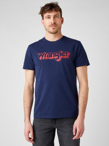 Wrangler SS Logo Triko Modrá