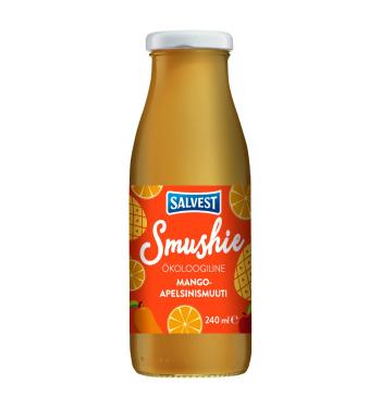 SALVEST Smushie BIO Ovocné smoothie s mangem, ananasem a pomerančovou dužinou 240 ml