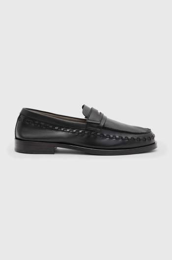 Kožené mokasíny AllSaints Sammy Leather Loafer pánské, černá barva, MF722X