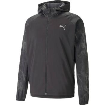 Puma RUN FAV AOP WOVEN JACKET Pánská bunda, černá, velikost