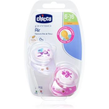 Chicco Physio Air Latex Girl dudlík 6-16 m 2 ks