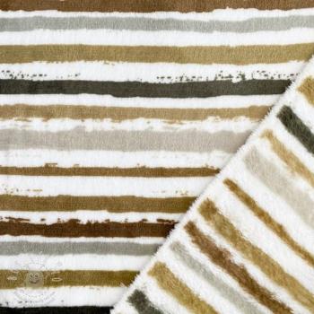 Wellness Fleece Snoozy Fabrics Small stripes pebble