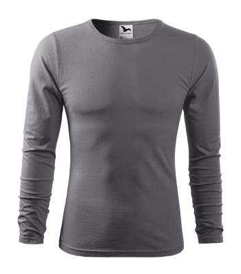 MALFINI Pánské tričko s dlouhým rukávem Fit-T Long Sleeve - Ocelově šedá | M