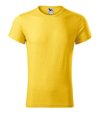 MALFINI Pánské tričko Fusion - Žlutý melír | XXXL
