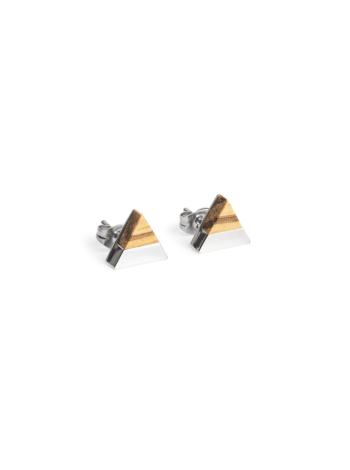 Náušnice s dřevěným detailem Lini Earrings Triangle BeWooden