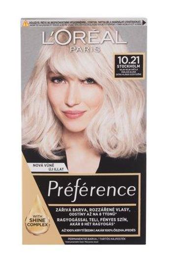 L´Oréal Paris Permanentní barva na vlasy Préférence 10.21 Stockholm Velmi světlá perlová blond