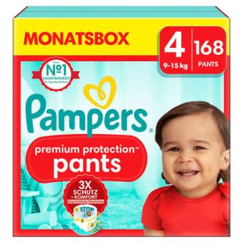 Pampers Premium Protection Pants, velikost 4, 9-15kg, měsíční balení (1x 168 plen)