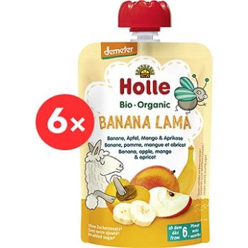 HOLLE Banana lama  BIO banán jablko man go merunka 6× 100 g (7640161877221)