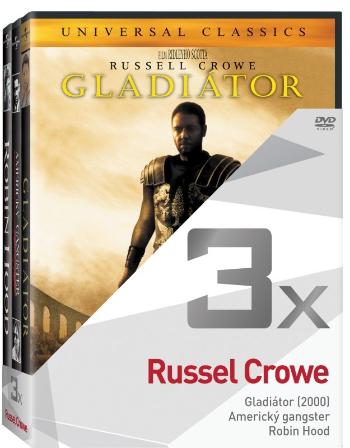 3x Russel Crowe - kolekce (Gladiátor, Americký gangster, Robin Hood) (3 DVD)