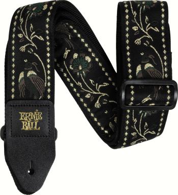 Ernie Ball Classic Jacquard Guitar/Bass Strap Kytarový pás Black Pleasant Pheasant