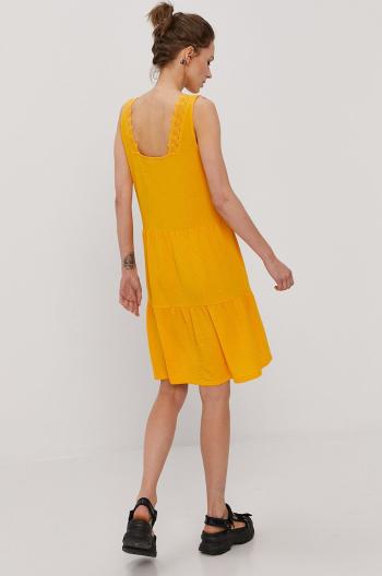 Šaty Vero Moda oranžová barva, mini, jednoduché